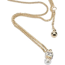 "JC Pearl Cube" necklace