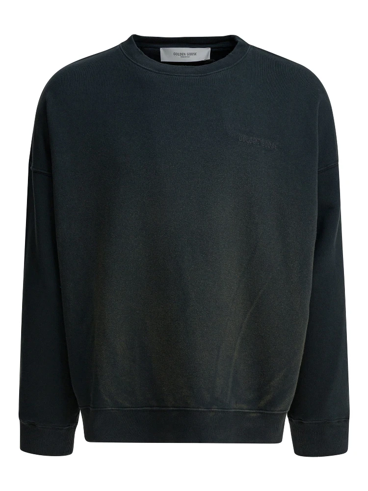 Vintage effect crewneck sweatshirt