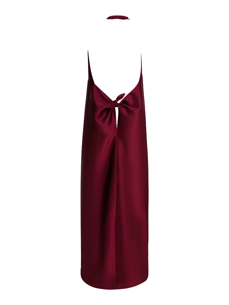 Flared dress with American neckline alternative