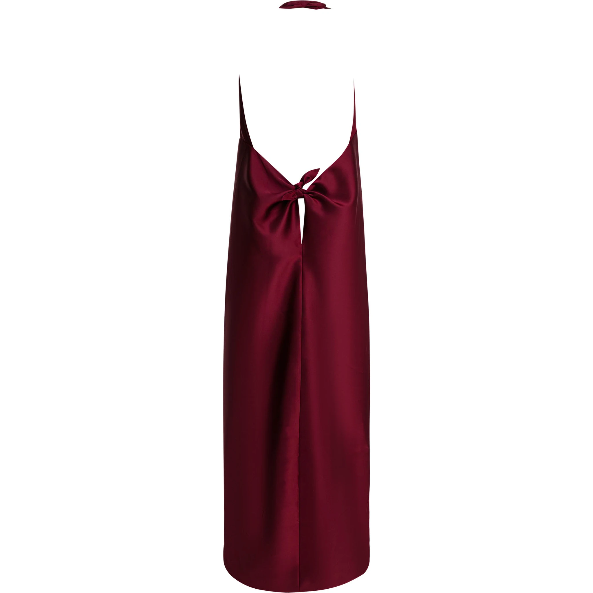 Flared dress with American neckline