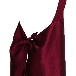 Flared dress with American neckline
