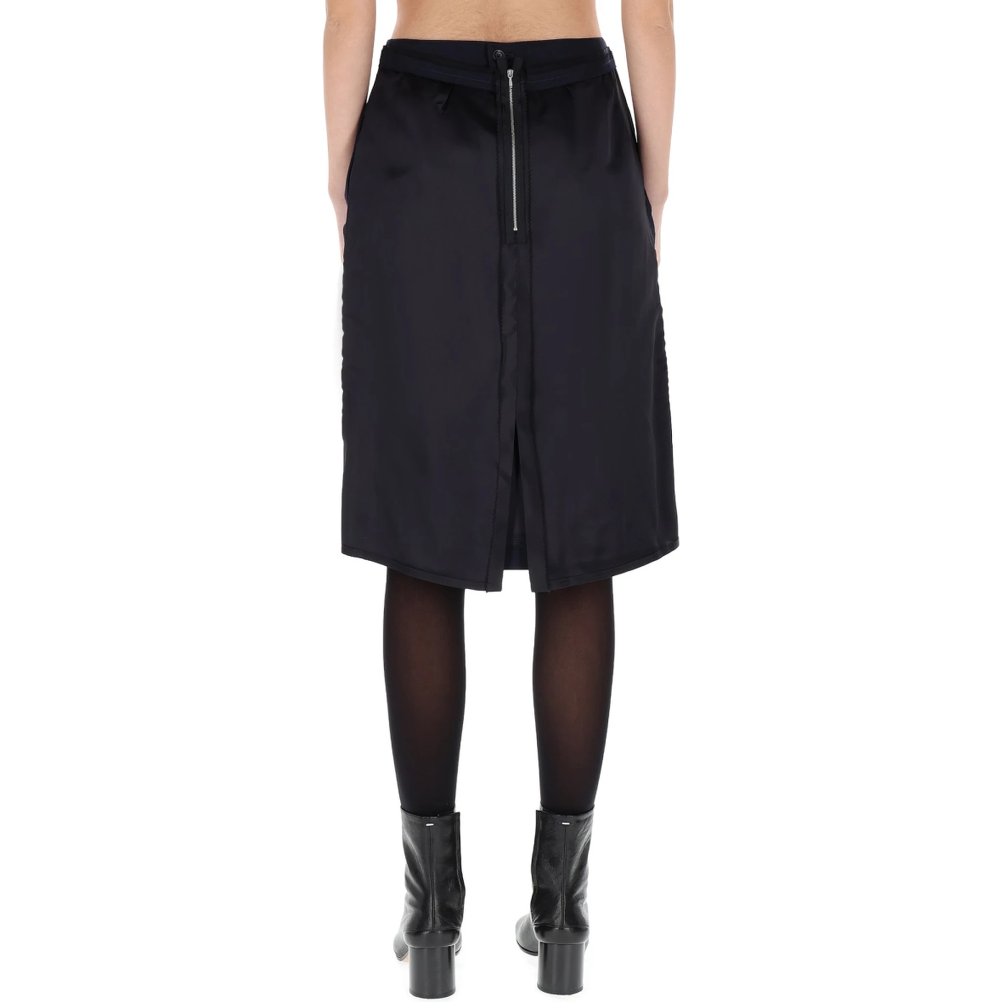 MIDI SKIRT WITH ZIPPER DETAIL