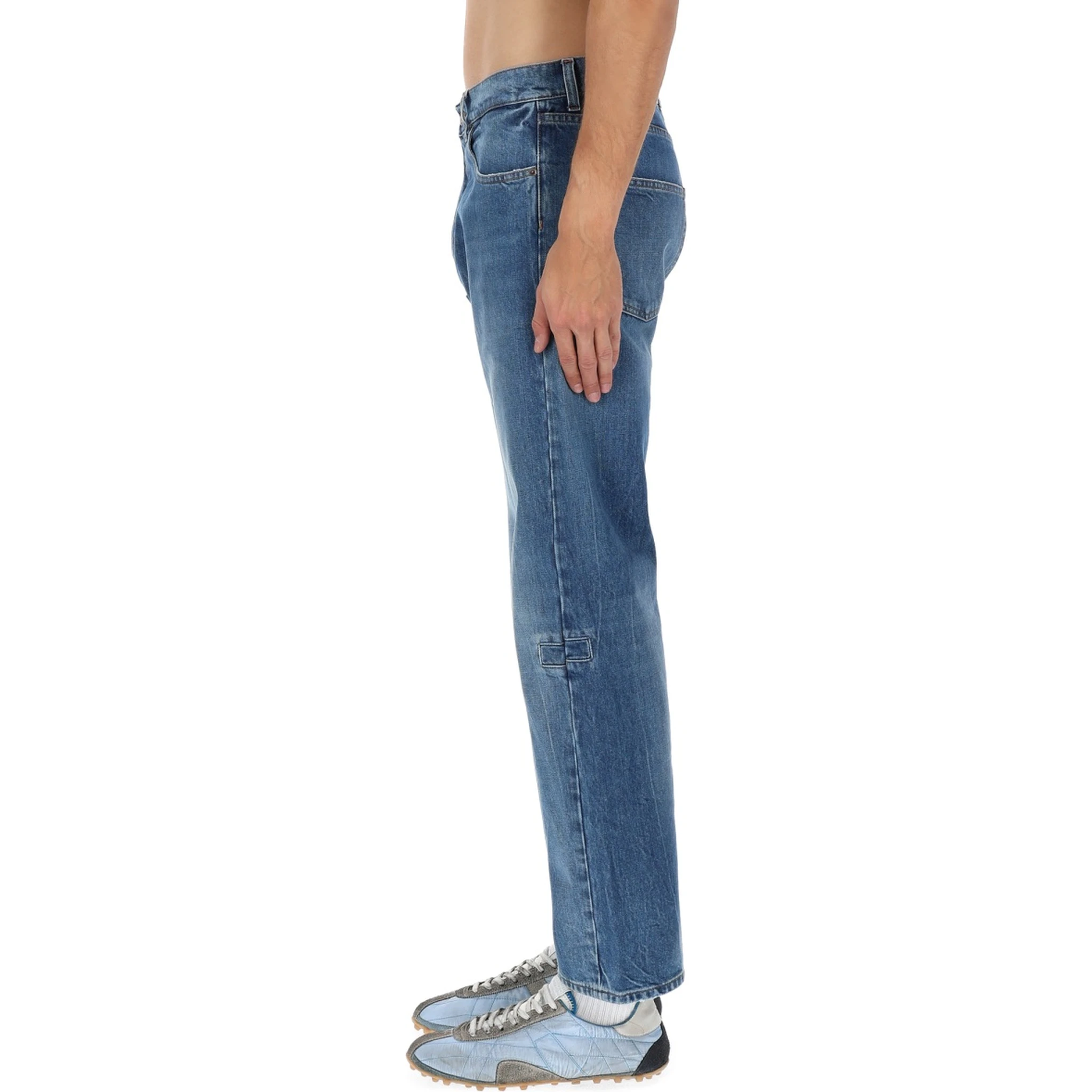 JEANS WITH SHELTER DETAIL