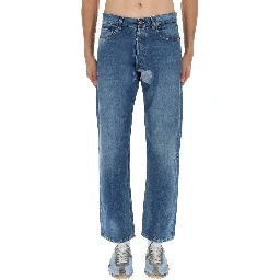 JEANS WITH SHELTER DETAIL