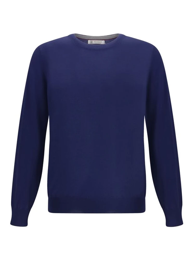 Blue Fleece Wool Sweatshirt