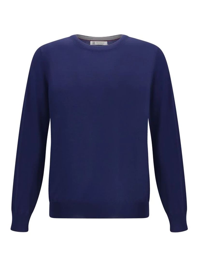 Blue Fleece Wool Sweatshirt