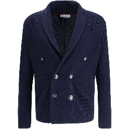 Blue Cotton Cardigan