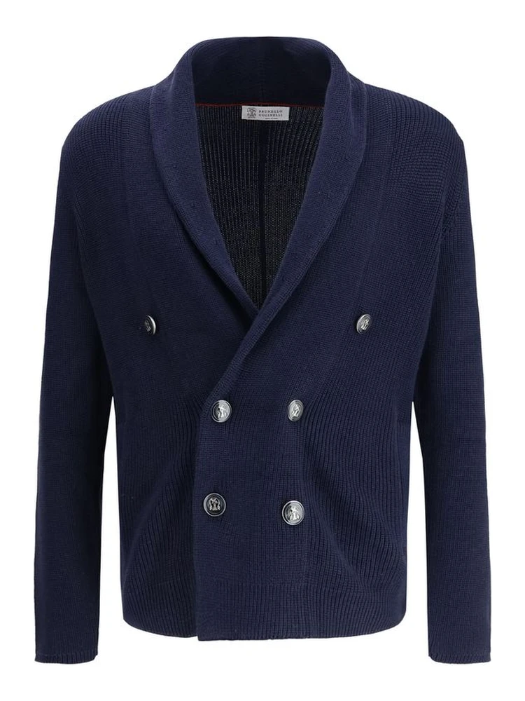 Blue Cotton Cardigan