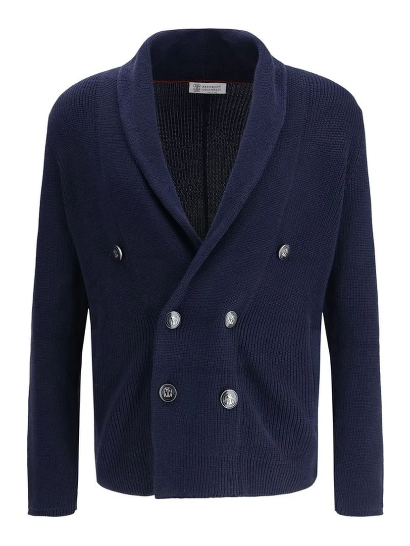 Blue Cotton Cardigan