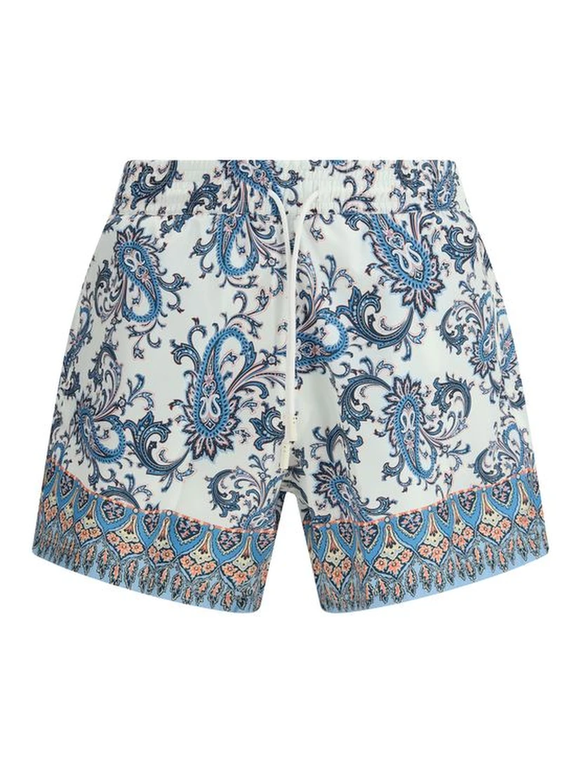 Multicolor Polyester Short And Mini Shorts