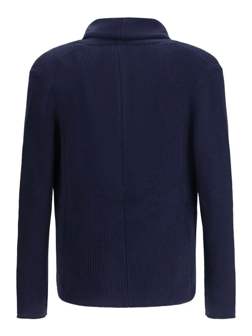 Blue Cotton Cardigan