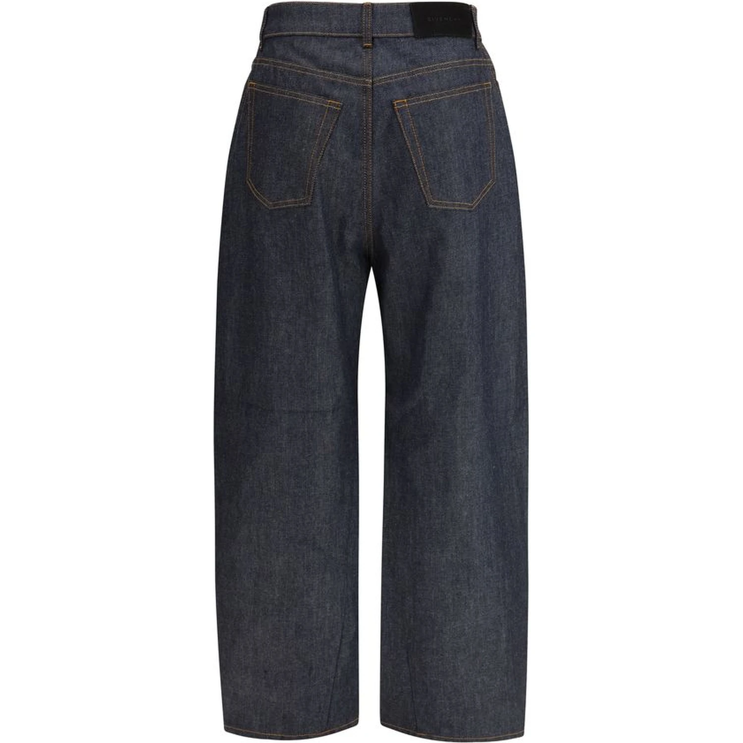 Blue Cotton Casual Pants