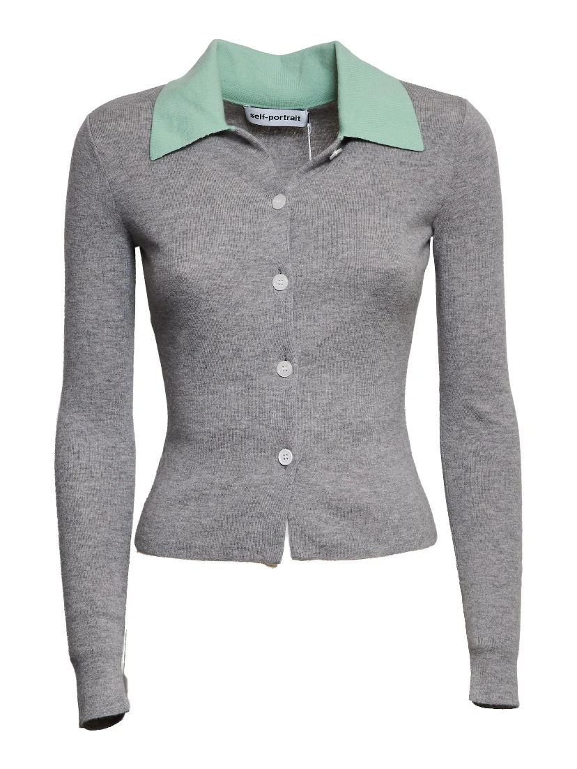 Grey Merino Wool Cardigan