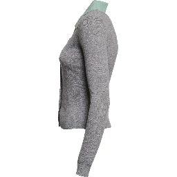 Grey Merino Wool Cardigan