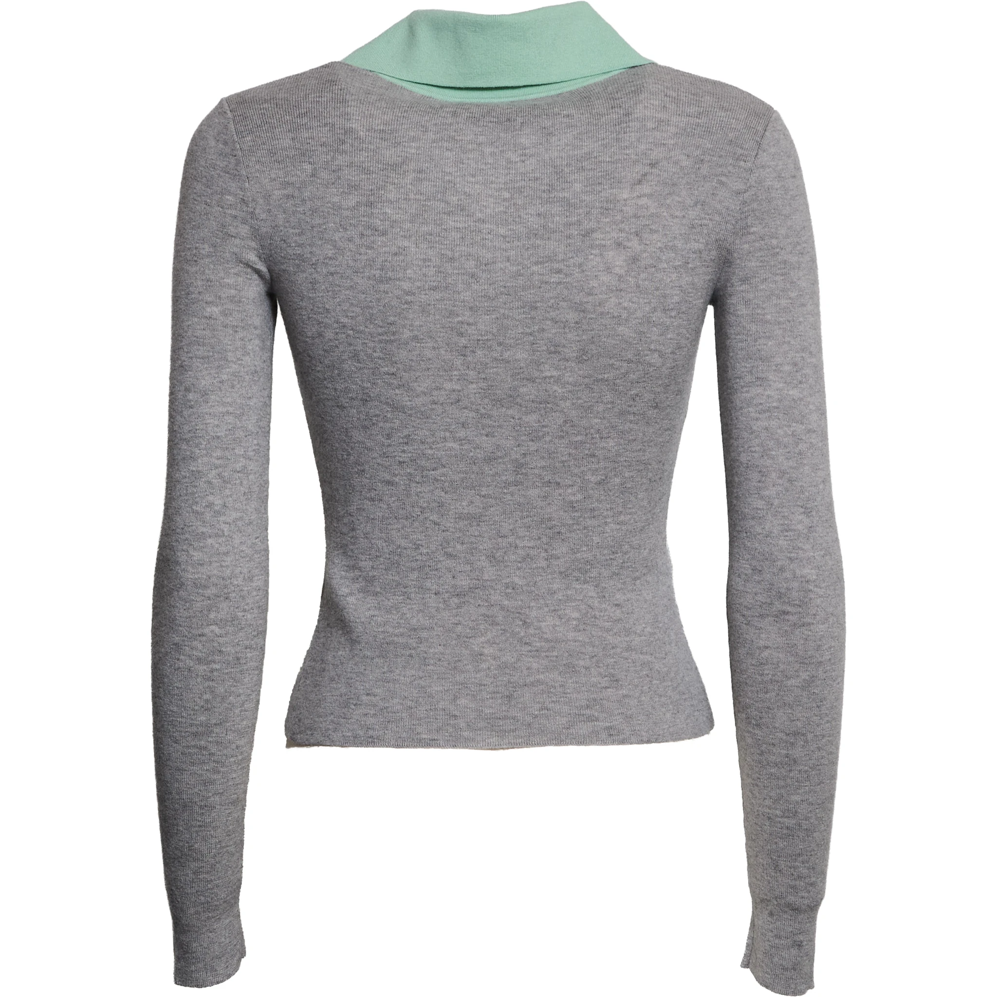 Grey Merino Wool Cardigan