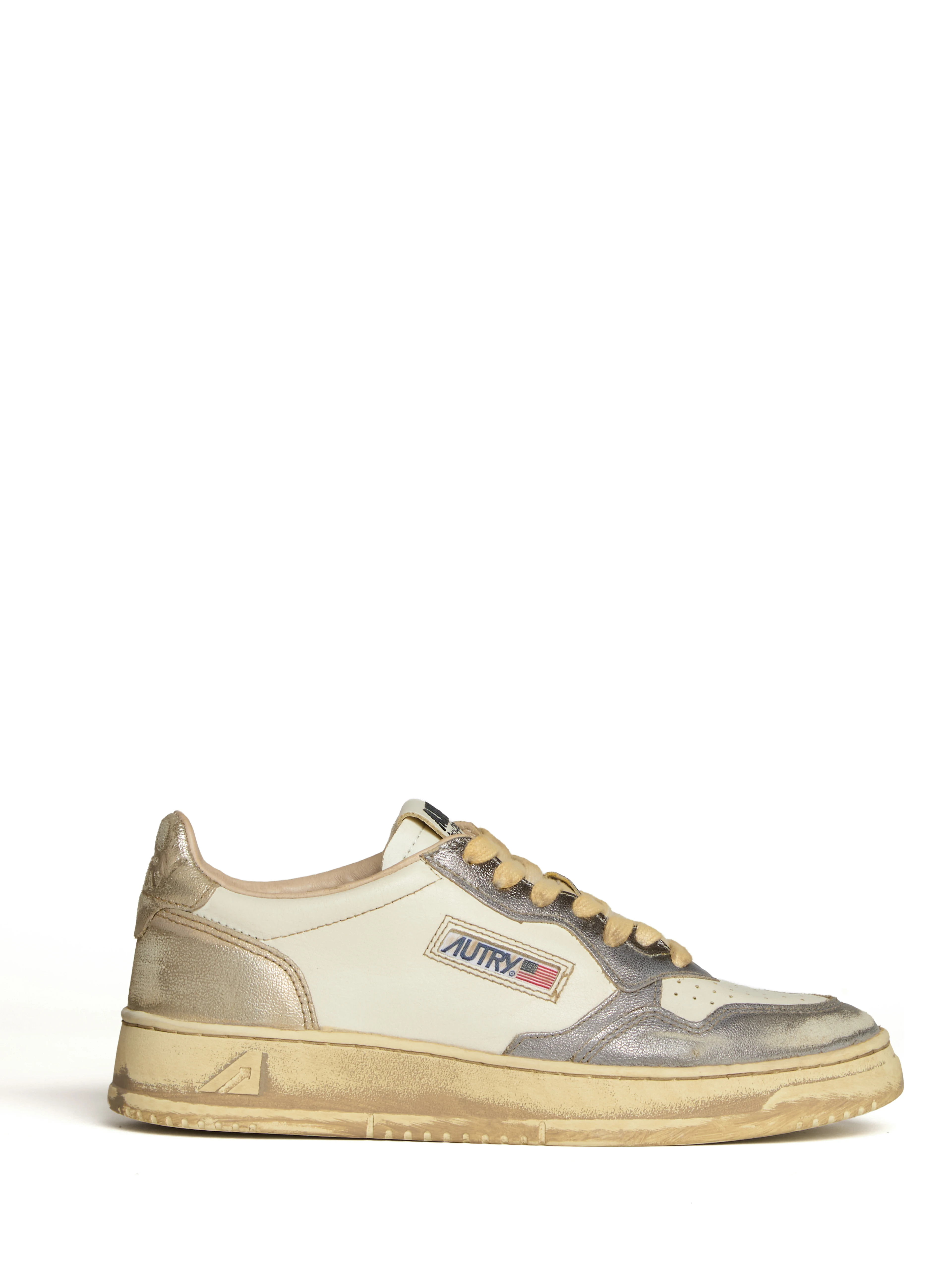 Sneakers Super Vintage Low Old Silver, Platino