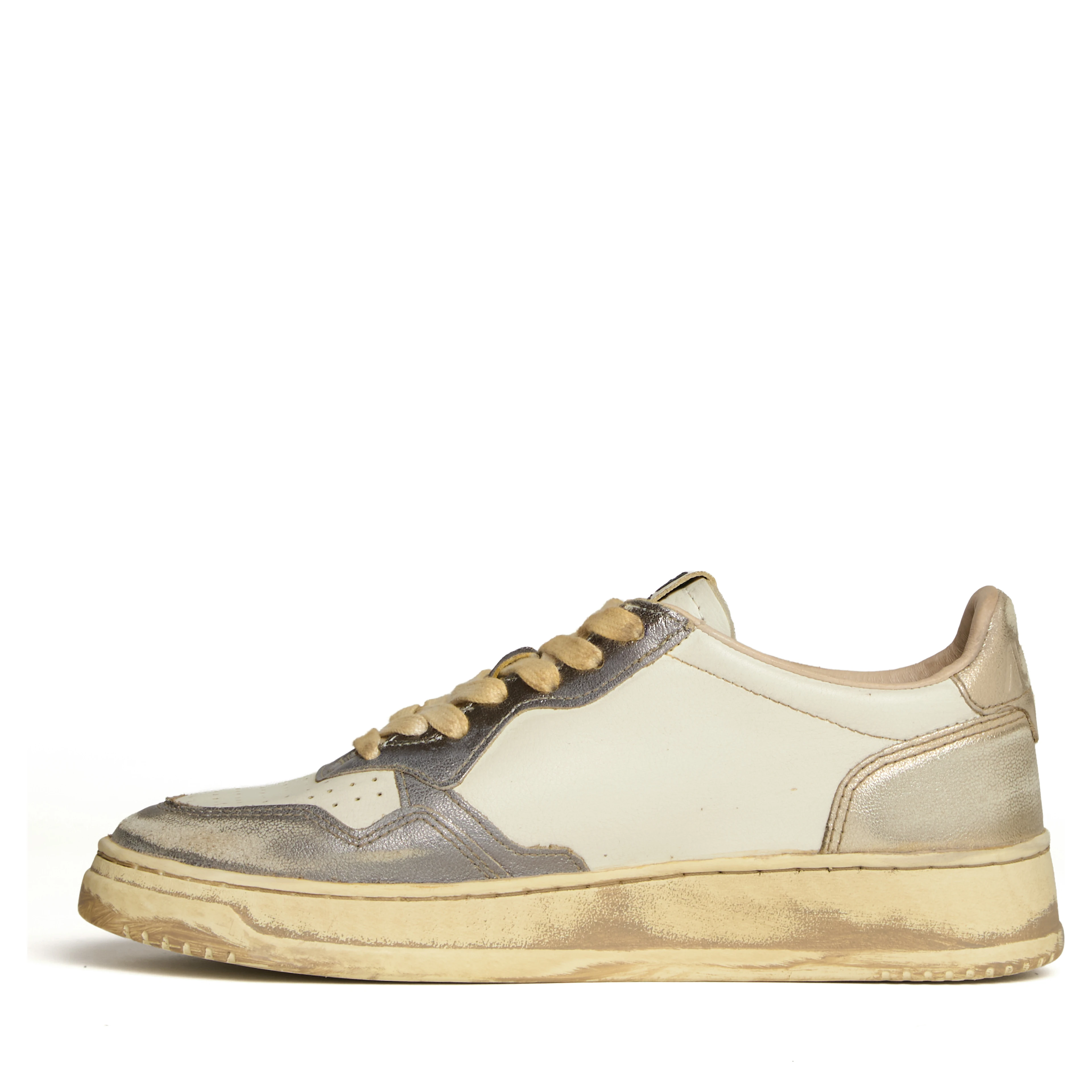 Sneakers Super Vintage Low Old Silver, Platino