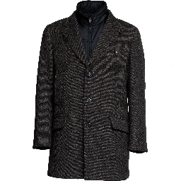 Cappotto Driving Double In Lana Diagonale