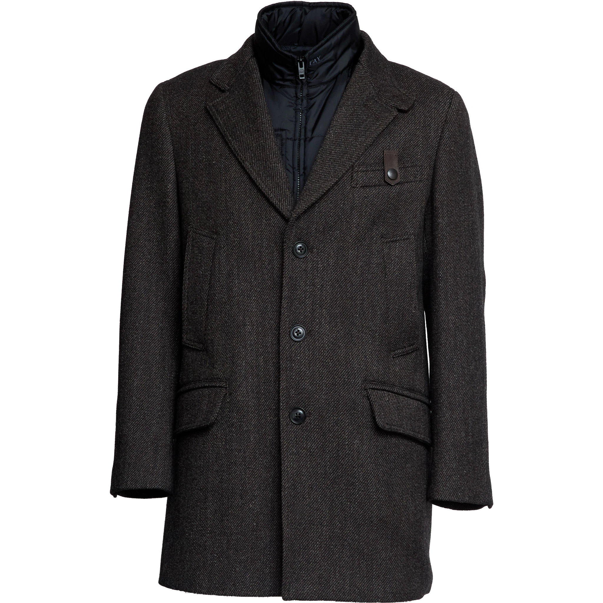 Cappotto Driving Double In Lana Diagonale