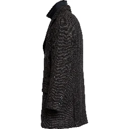 Cappotto Driving Double In Lana Diagonale