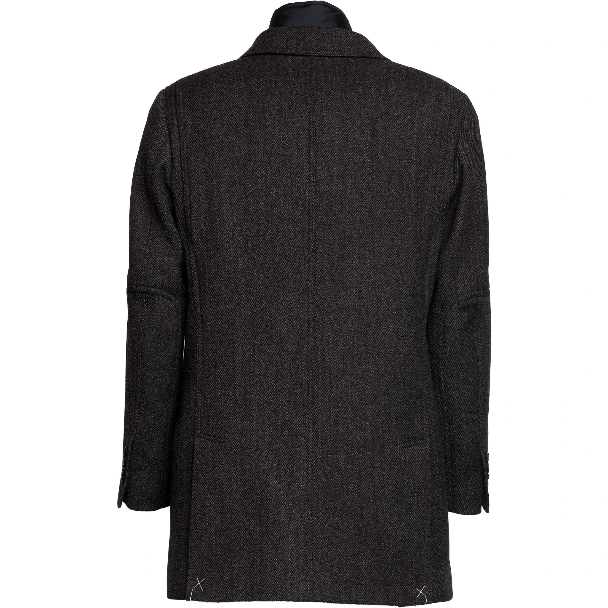 Cappotto Driving Double In Lana Diagonale