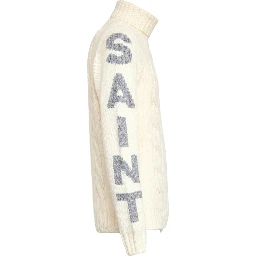 كنزة سانت موريتز ذات الرقبة العالية مع ضفائر