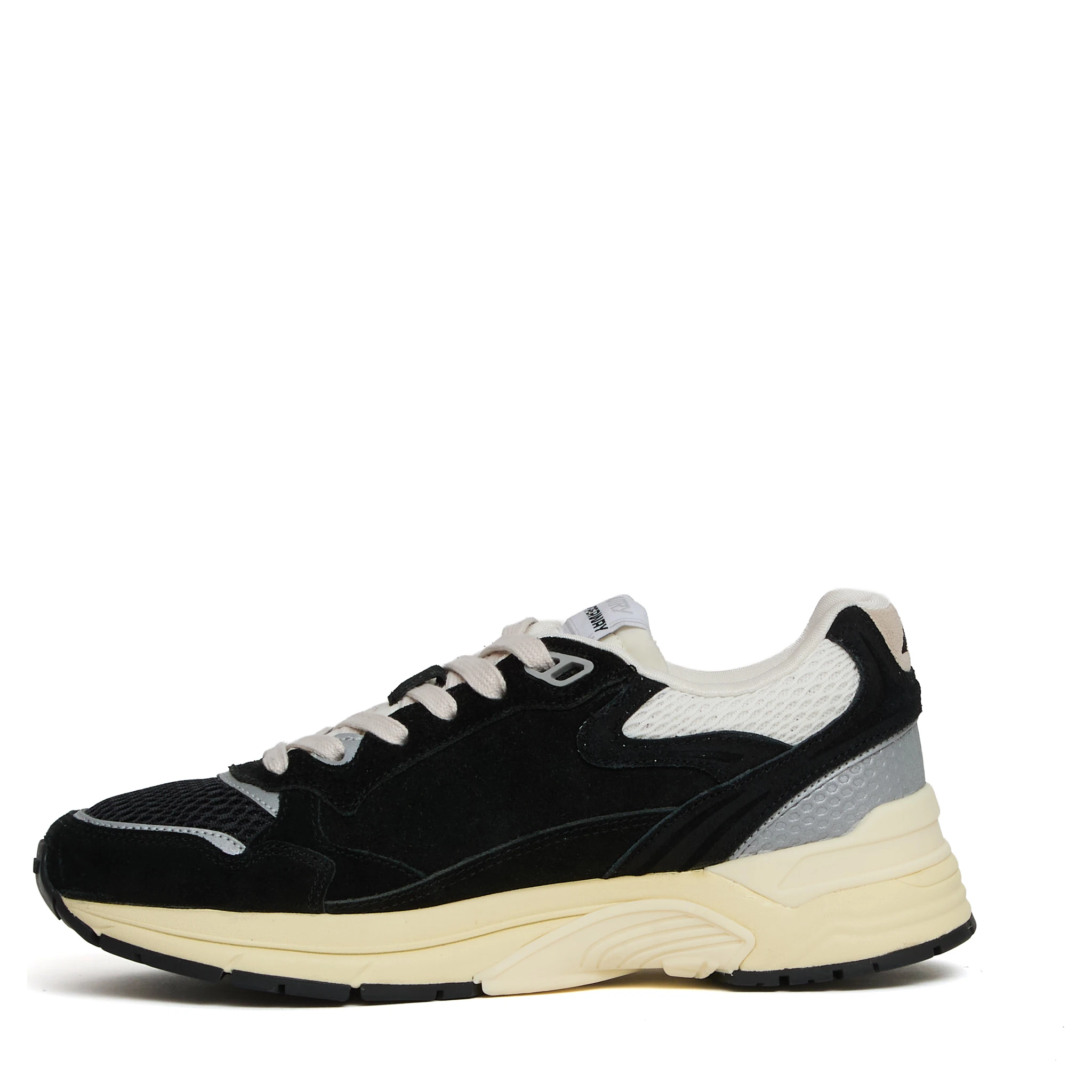 Sneakers Hyperway In Mesh E Suede Nero, Argento