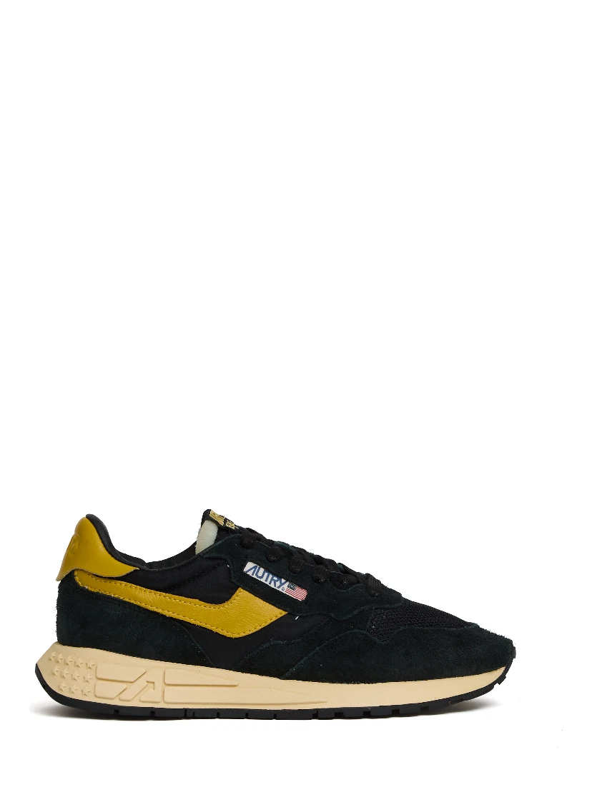 Sneakers Reelwind Low In Nylon E Suede Nero, Giallo