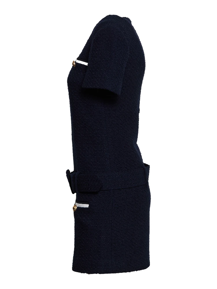 Navy Boucle Mini Dress alternative
