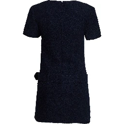 Navy Boucle Mini Dress