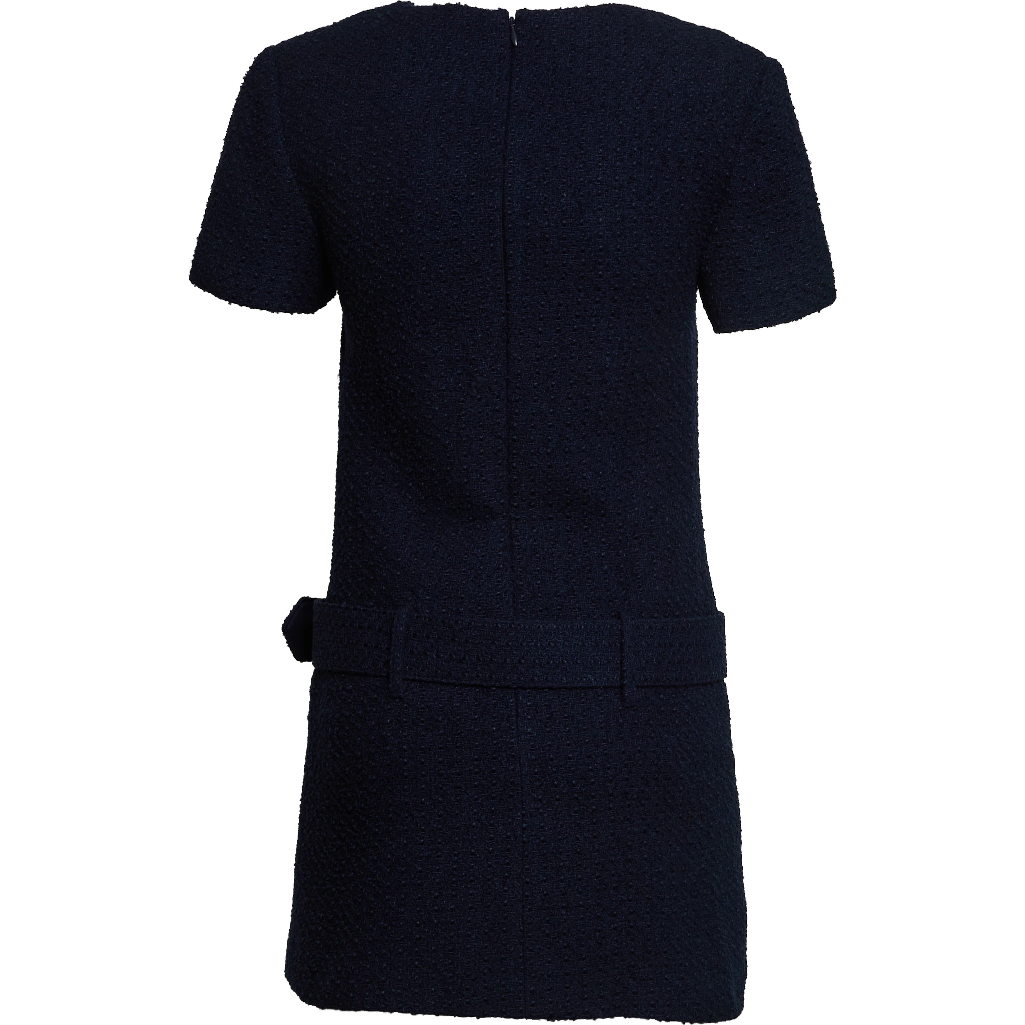Navy Boucle Mini Dress