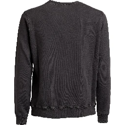 Felpa Girocollo Nera Con Stampa