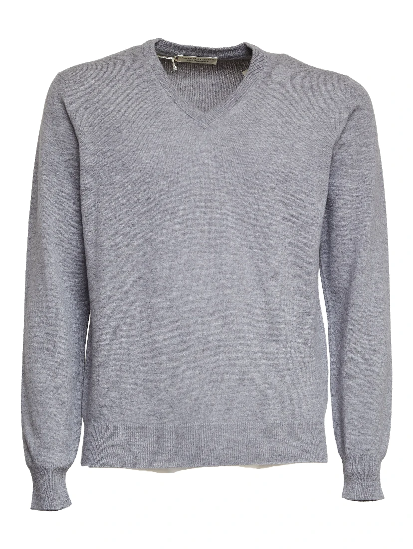 Maglia Scollo V In Lana, Cashmere