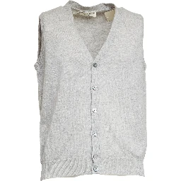Gilet Con Bottoni In Lana, Cashmere