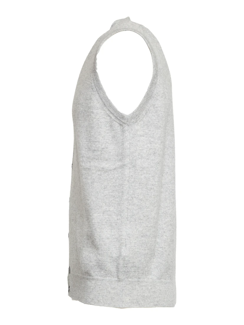 Gilet Con Bottoni In Lana, Cashmere