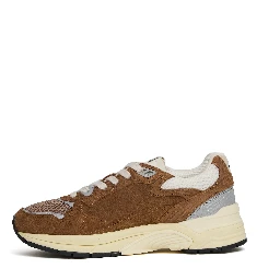 Sneakers Hyperway In Mesh E Suede Cigar, Argento
