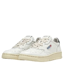 Sneakers Medalist Low In Pelle Bianca, Nera