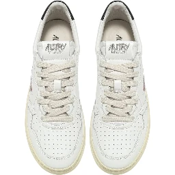Sneakers Medalist Low In Pelle Bianca, Nera
