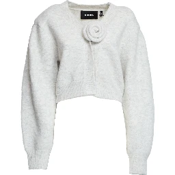 Cardigan Florina Lavorato A Maglian Con Maniche A Sbuffo