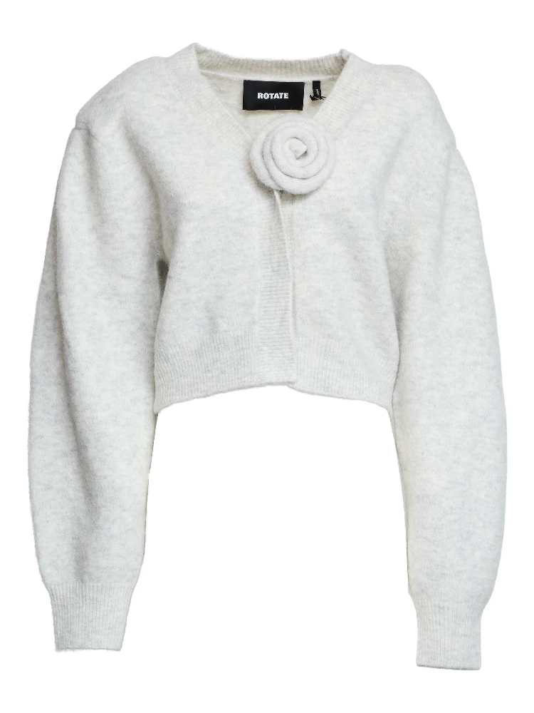 Cardigan Florina Lavorato A Maglian Con Maniche A Sbuffo