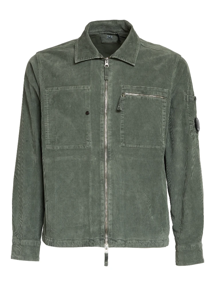 Corduroy Lens Zipped Overshirt
