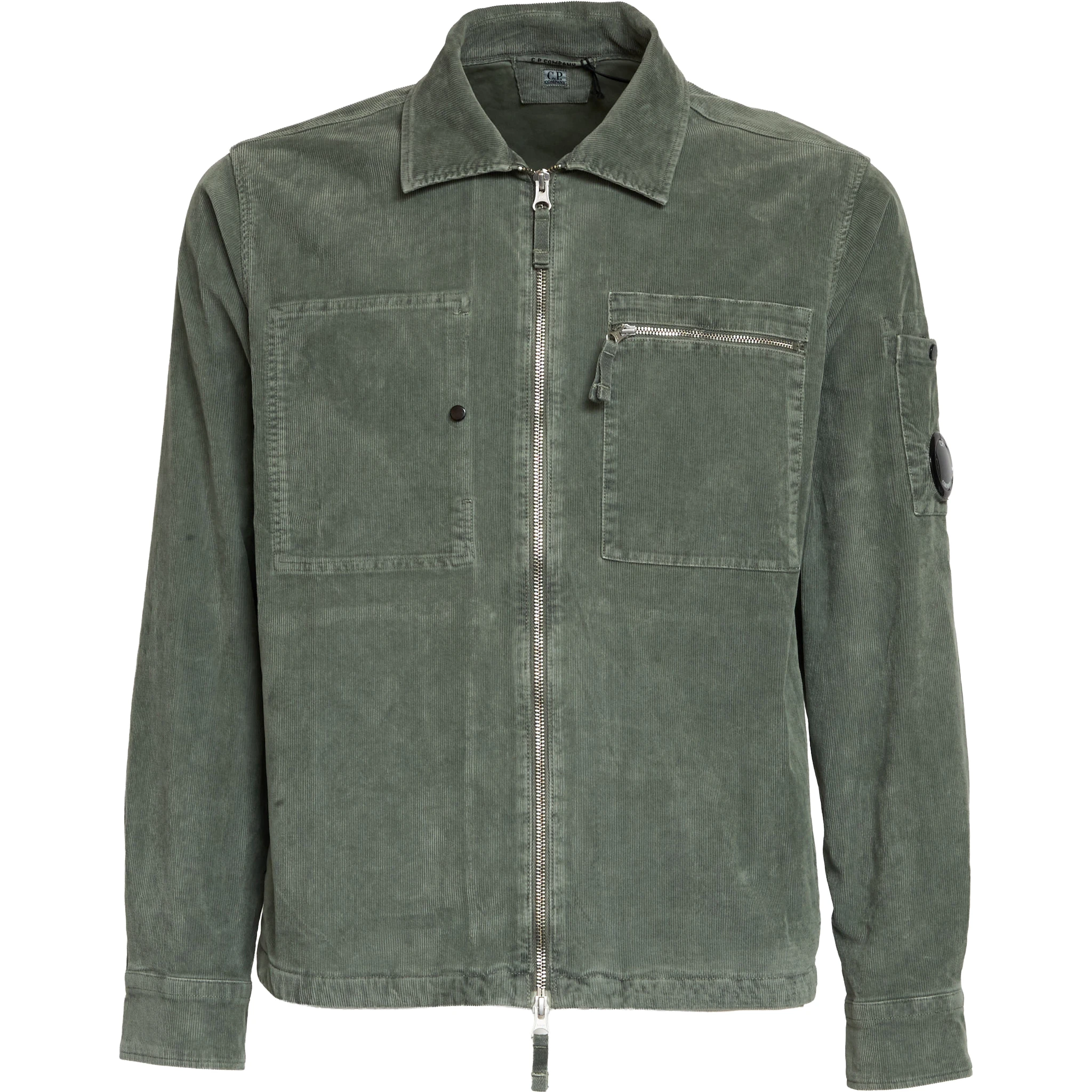 Corduroy Lens Zipped Overshirt