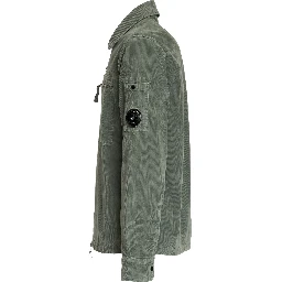 Corduroy Lens Zipped Overshirt