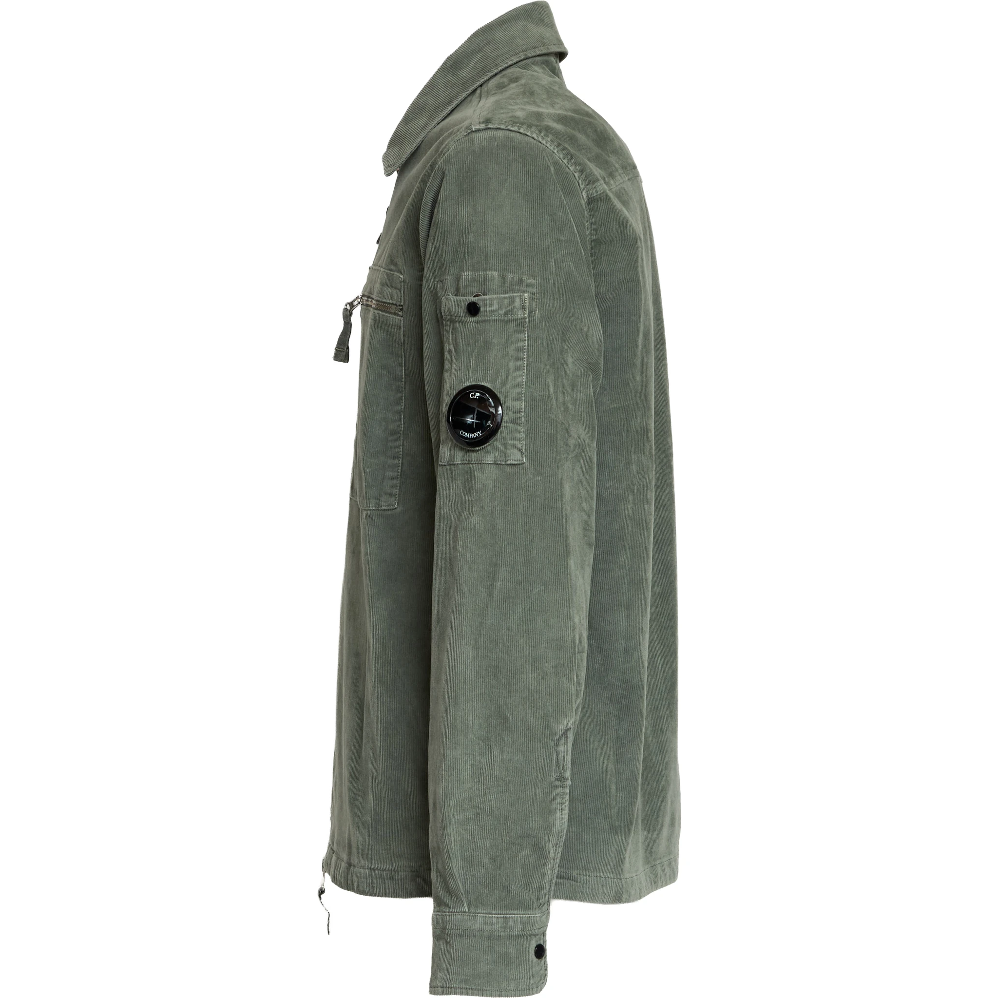 Corduroy Lens Zipped Overshirt