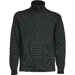 Maglia Mezza Zip In Lana Merino