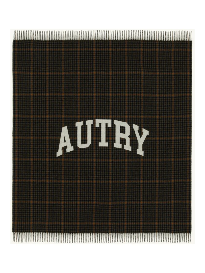 Coperta Check Con Maxi Logo Unisex