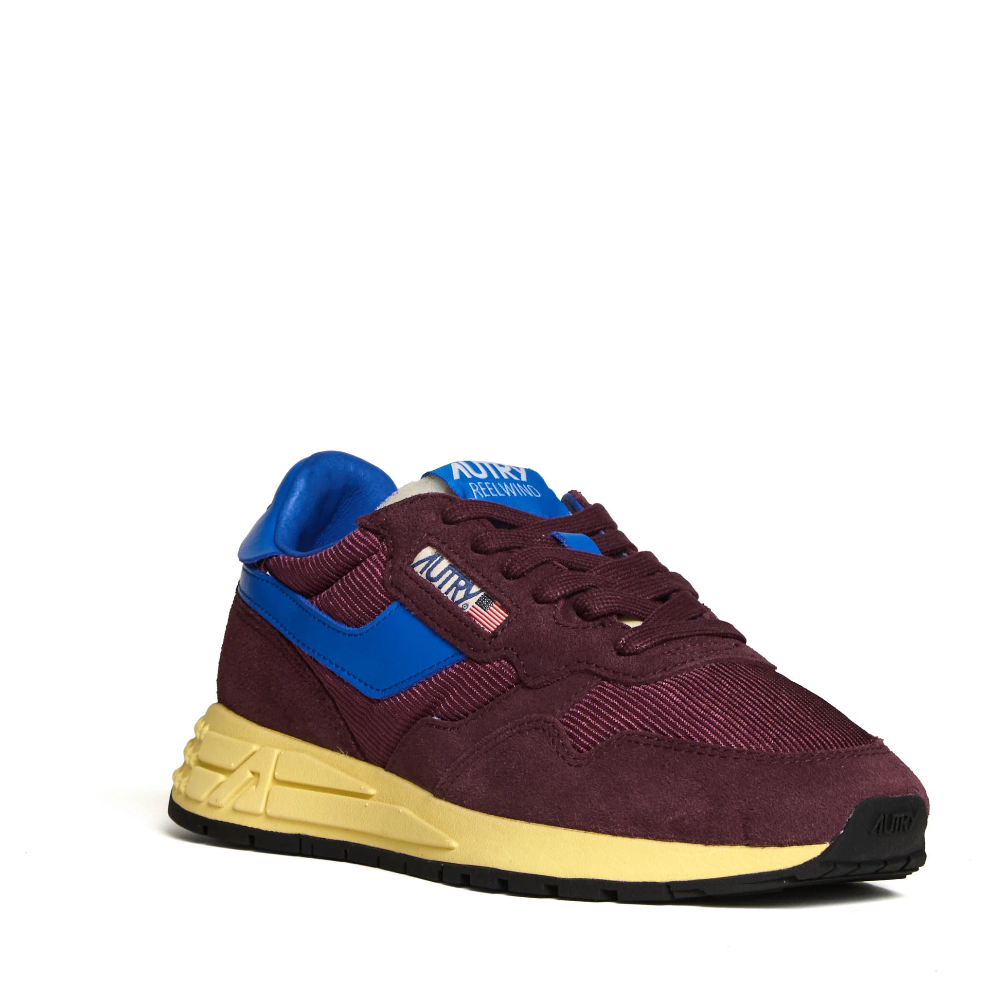 Sneakers Reelwind Low In Mesh E Suede Taupe, Vinaccio, Bluette