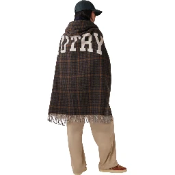 Coperta Check Con Maxi Logo Unisex