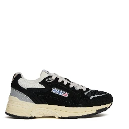 Sneakers Hyperway In Mesh E Suede Nero, Argento