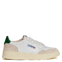 Sneakers Medalist Low In Pelle Bianca, Amazon E Suede Beige